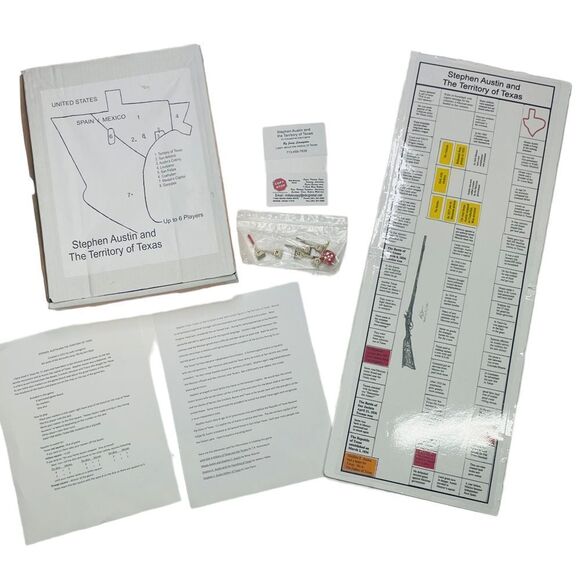 10/$25🦋 Texas Trivia Board Game - Stephen F. Austin & The Territory of Texas - Picture 1 of 16